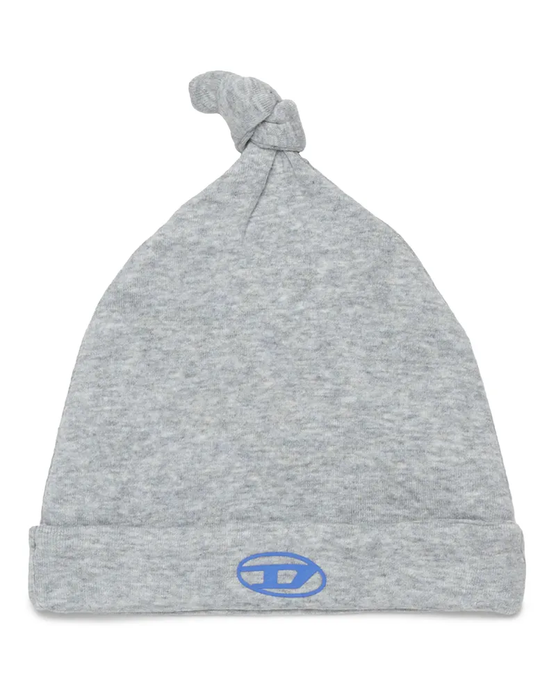 Diesel Beanie für Baby mit Knoten und Oval D-Logo - Weitere Accessoires - Unisex - Grau Grau