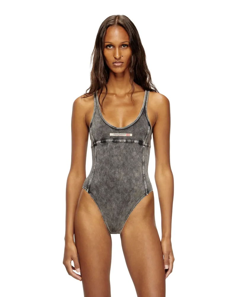 Diesel Body aus Denim-Effekt-Jersey - Bodys - Damen - Grau Grau