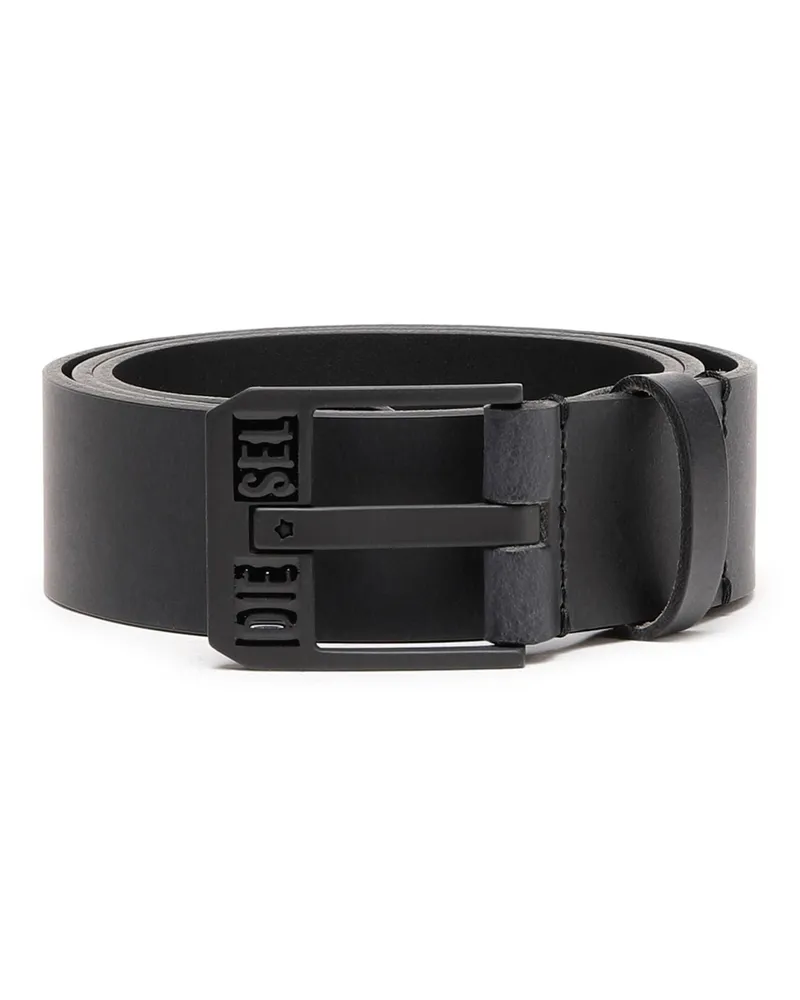 Diesel 3.9cm Gürtel aus Leder mit Sternen-Logo-Schließe - Gürtel - Herren - Grau Grau