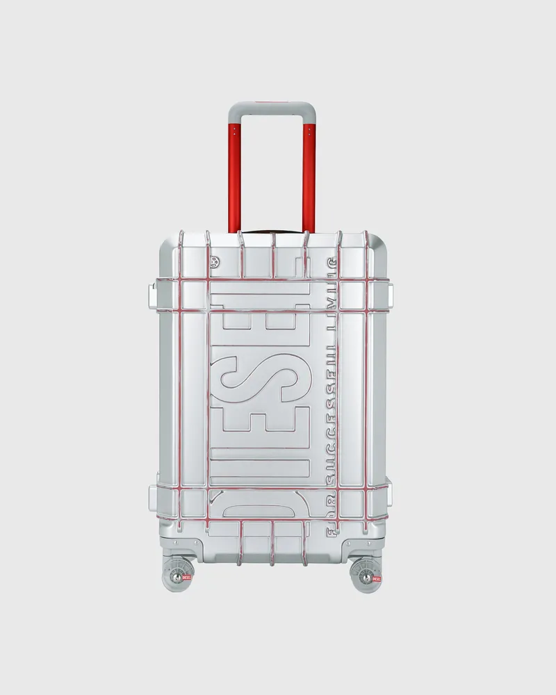 Diesel Robuster Koffer Größe M - Handgepäck Koffer - Unisex - Silber Silber