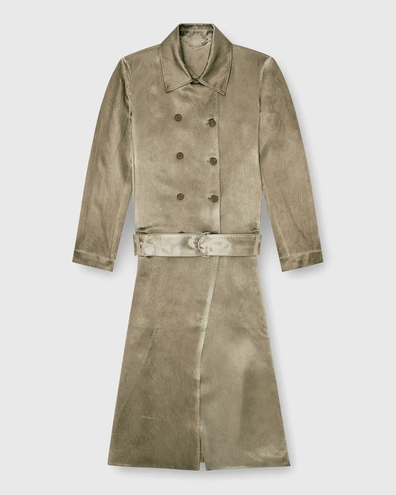 Diesel Trenchcoat aus geknittertem Satin - Jacken - Damen - Braun Braun