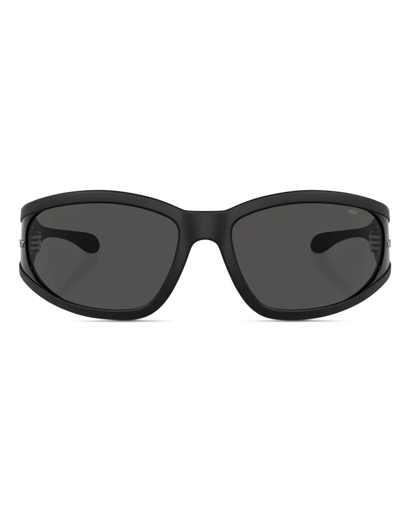 Diesel Sonnenbrille aus acetat mit rechteckigen gläsern - Sonnenbrille - Unisex - Schwarz Schwarz