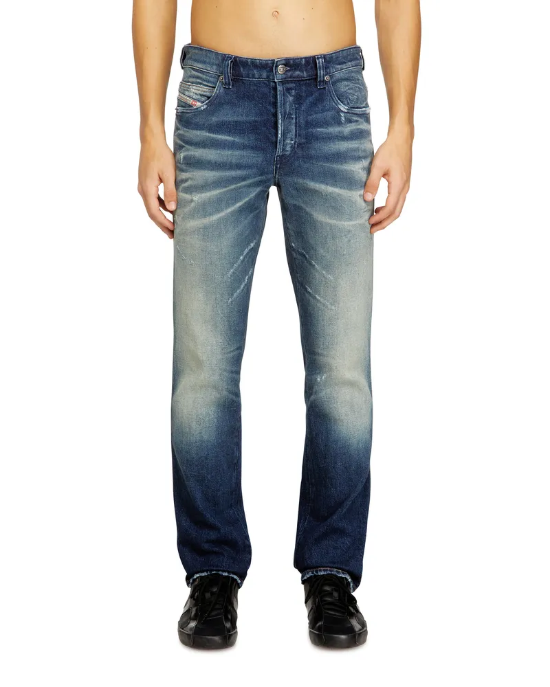 Diesel Slim Jeans Regular Waist 1993 D-Vyl, Dunkelblau, Knopfverschluss Blau