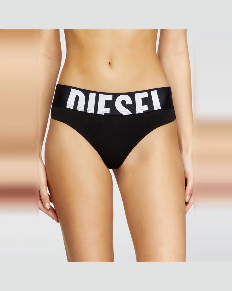 Diesel Strings mit Cut-off-Logo im Dreierpack - Strings - Damen - Schwarz Schwarz