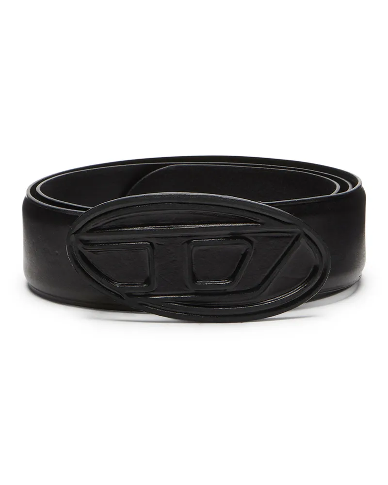 Diesel 4cm Gürtel aus Leder mit lederbezogener Schnalle - Gürtel - Herren - Schwarz Schwarz