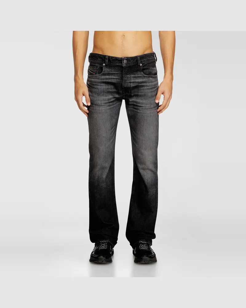Diesel Bootcut Jeans Low Waist 2007 Zatiny, Schwarz/Dunkelgrau, Knopfverschluss Schwarz