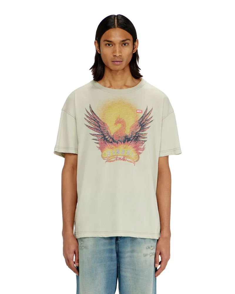 Diesel Reguläres T-Shirt mit Phönix-Print - T-Shirts - Herren 