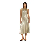 Fließendes Metallic-Midikleid mit offenem Rücken - Kleider - Damen
