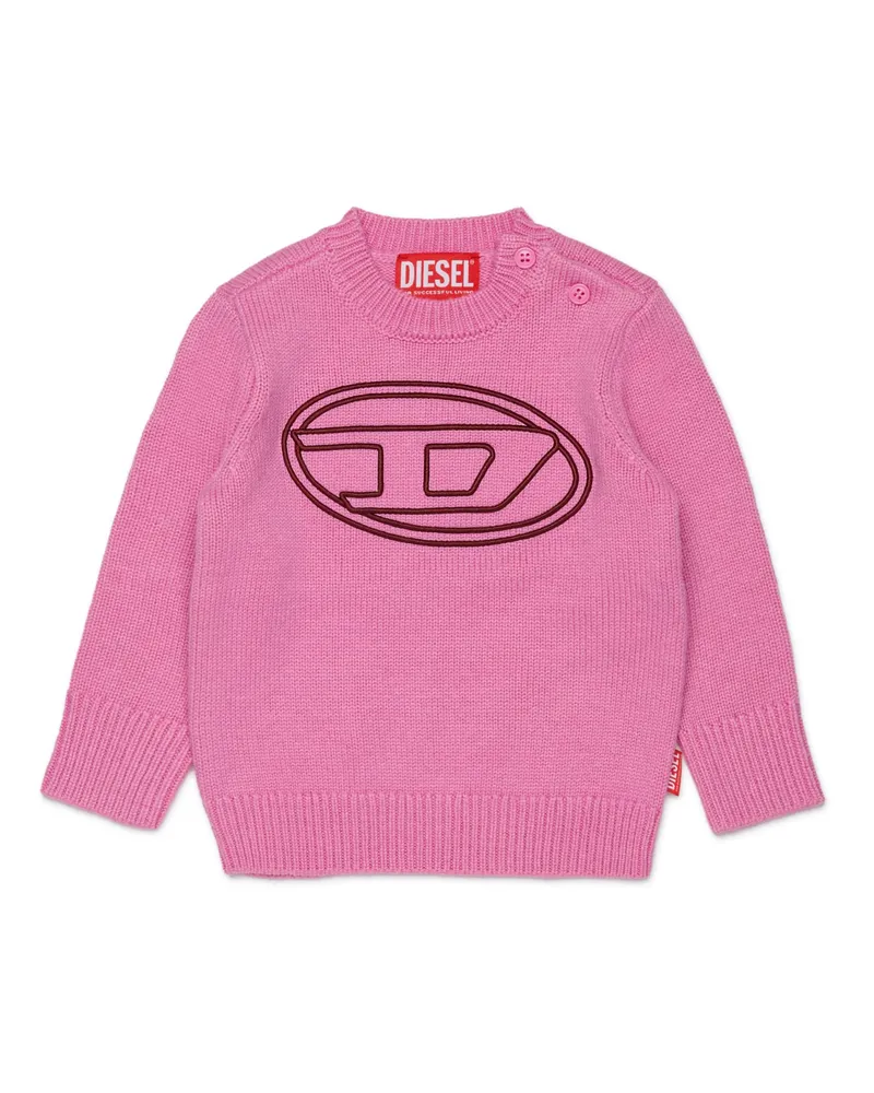 Diesel Pullover mit Kaschmiranteil und großem Oval D - Strickwaren - Herren - Rosa Rosa