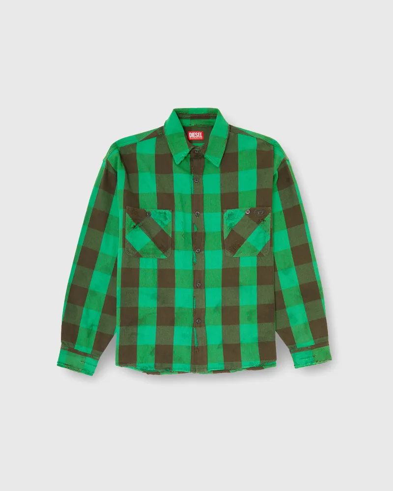 Diesel Karohemd mit distressed-Effekt - Hemden - Herren - Bunt Bunt