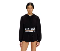 Cropped Hoodie mit Logo-Band - Oberteile - Damen - Schwarz