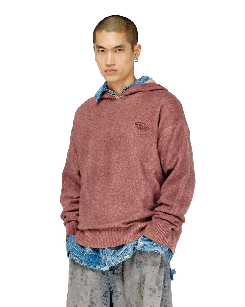 Diesel Doppelt gefärbtes Hoodie aus Wollmischstrick - Strickwaren - Herren 