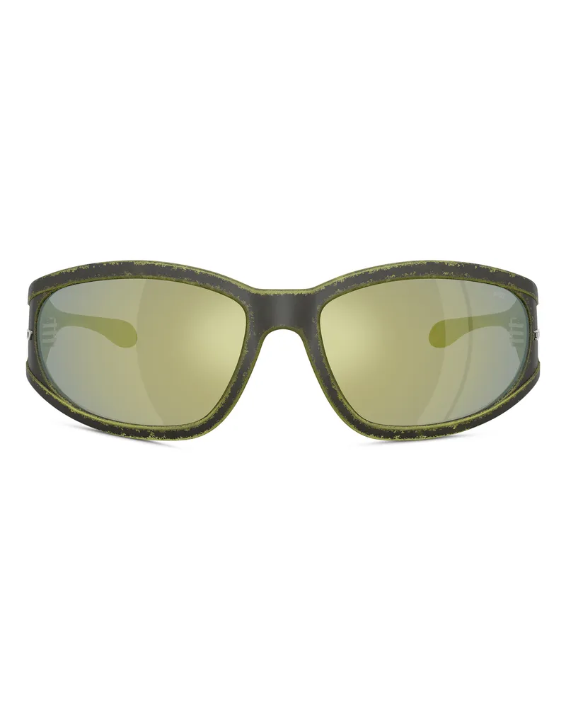 Diesel Sonnenbrille aus acetat mit rechteckigen gläsern - Sonnenbrille - Unisex - Grün Grün