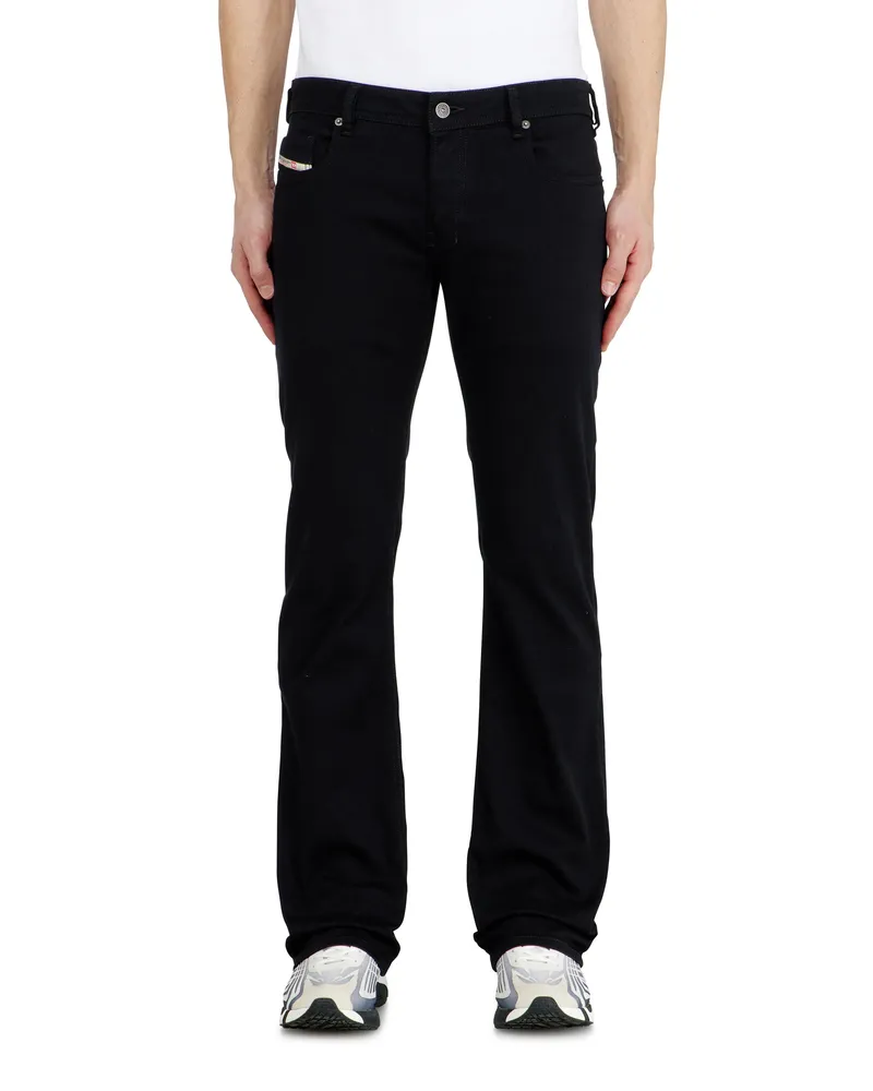 Diesel Bootcut Jeans Low Waist 2007 Zatiny, Schwarz/Dunkelgrau, Knopfverschluss Schwarz