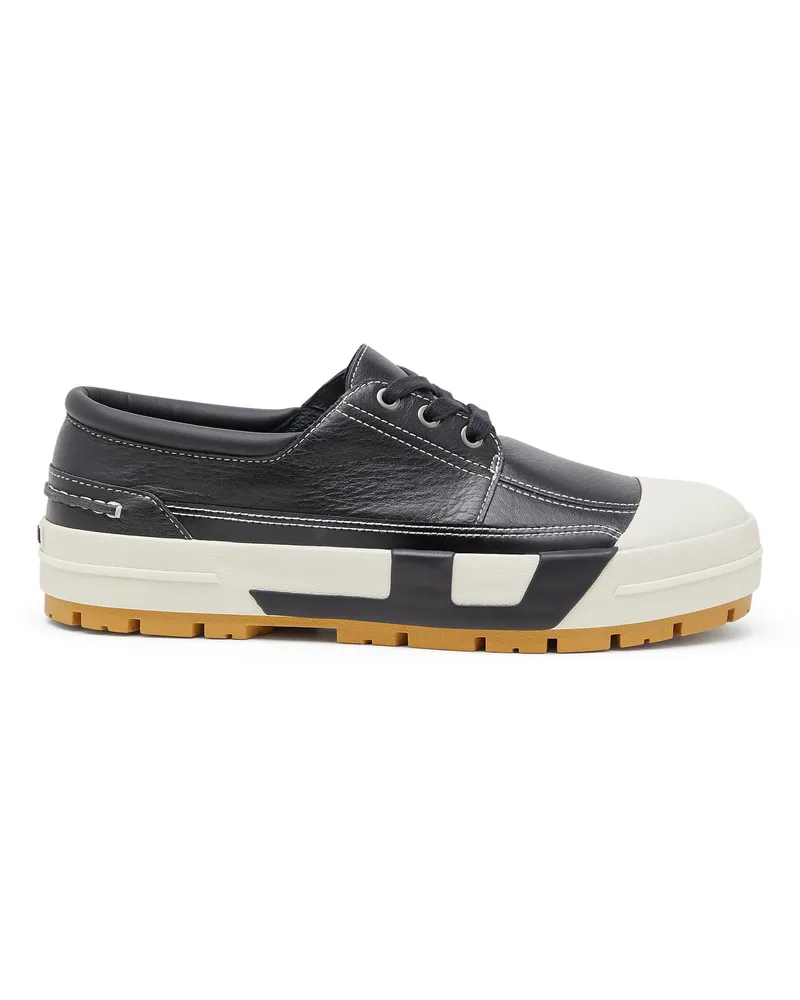 Diesel S-D-Verse - Hybrid-Mokassin aus Leder - Sneakers - Herren - Schwarz Schwarz