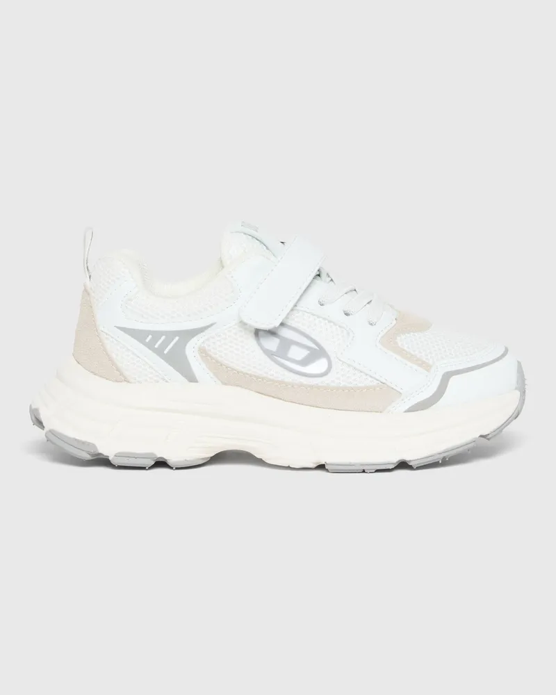 Diesel S-Runvinr- Sneakers aus Mesh und Stoff - Schuhe - Unisex - Weiss Weiss
