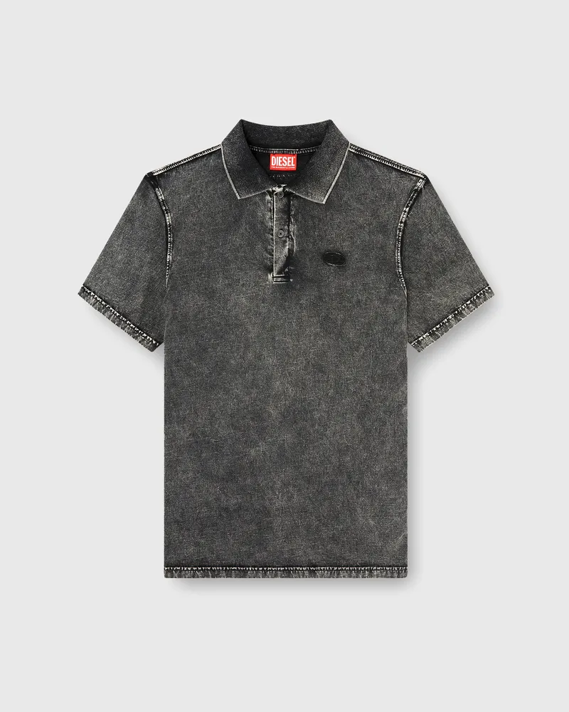Diesel Polohemd aus Jersey mit Denim-Effekt - Polohemden - Herren - Grau Grau