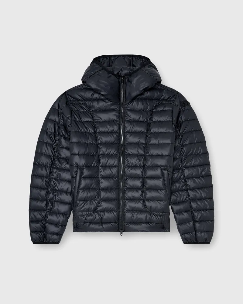 Diesel Steppjacke mit tonalen Paspeln - Winterjacken - Herren - Schwarz Schwarz