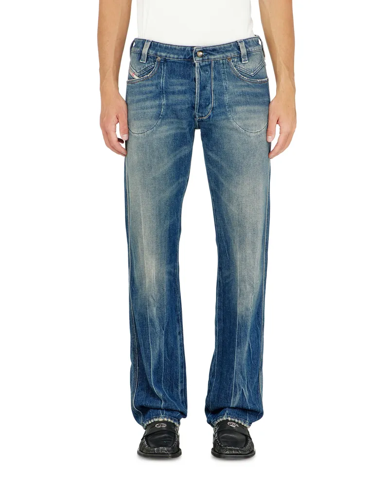 Diesel Regular Jeans Low Waist 1985 Larkee,, Knopfverschluss Blau