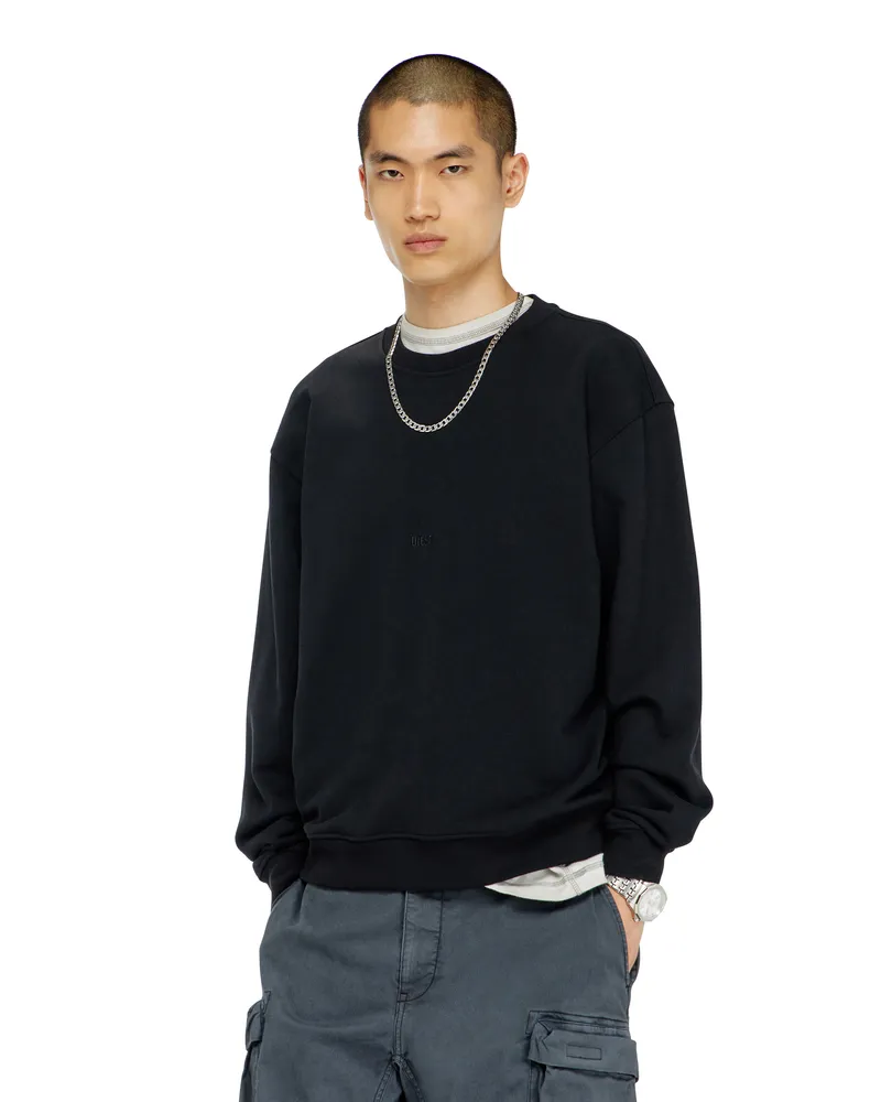 Diesel Baumwoll-Sweatshirt mit Mikro-Logo-Stickerei - Sweatshirts - Herren 