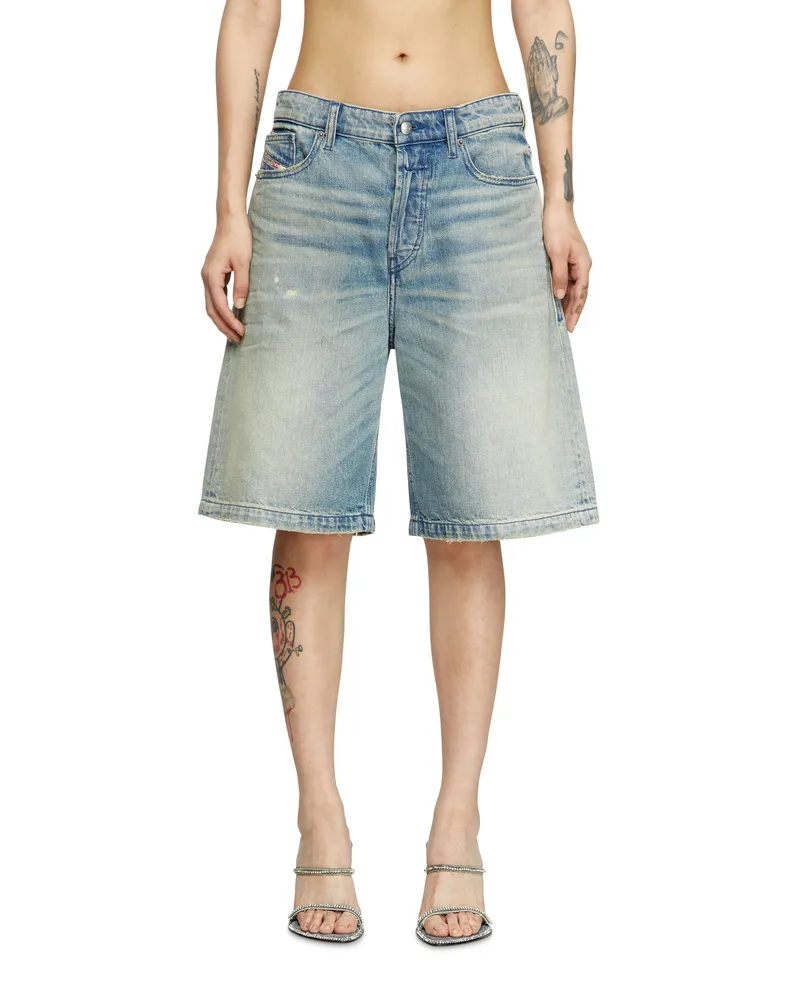 Diesel Shorts aus vielgetragenem Denim - Kurze Hosen - Damen - Blau Blau