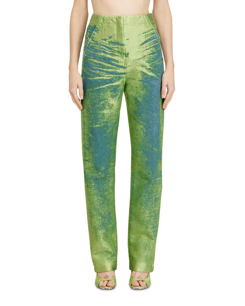 Diesel Slim Jeans High Waist D-DRELIAN,, Reißverschluss Grün
