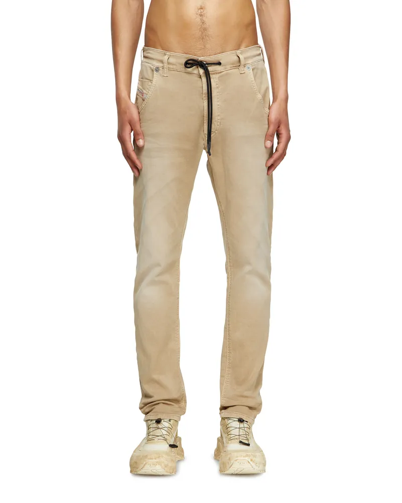 Diesel Regular Regular Waist 2032 D-Krooley Joggjeans, Farbig, Reißverschluss Beige