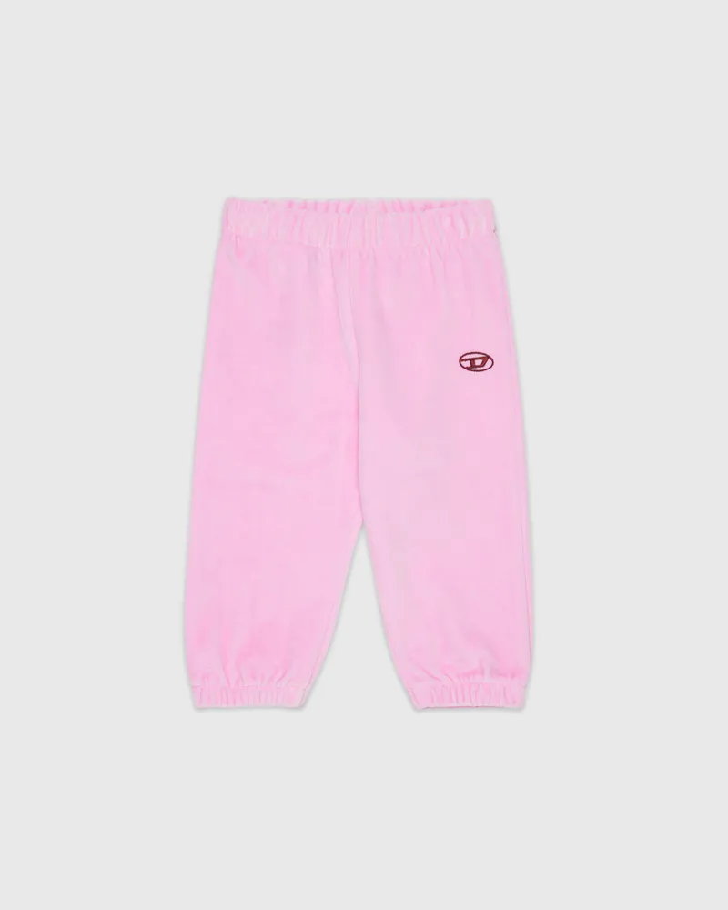 Diesel Samtweatpants mit Oval D Stickerei - Hosen - Herren - Rosa Rosa