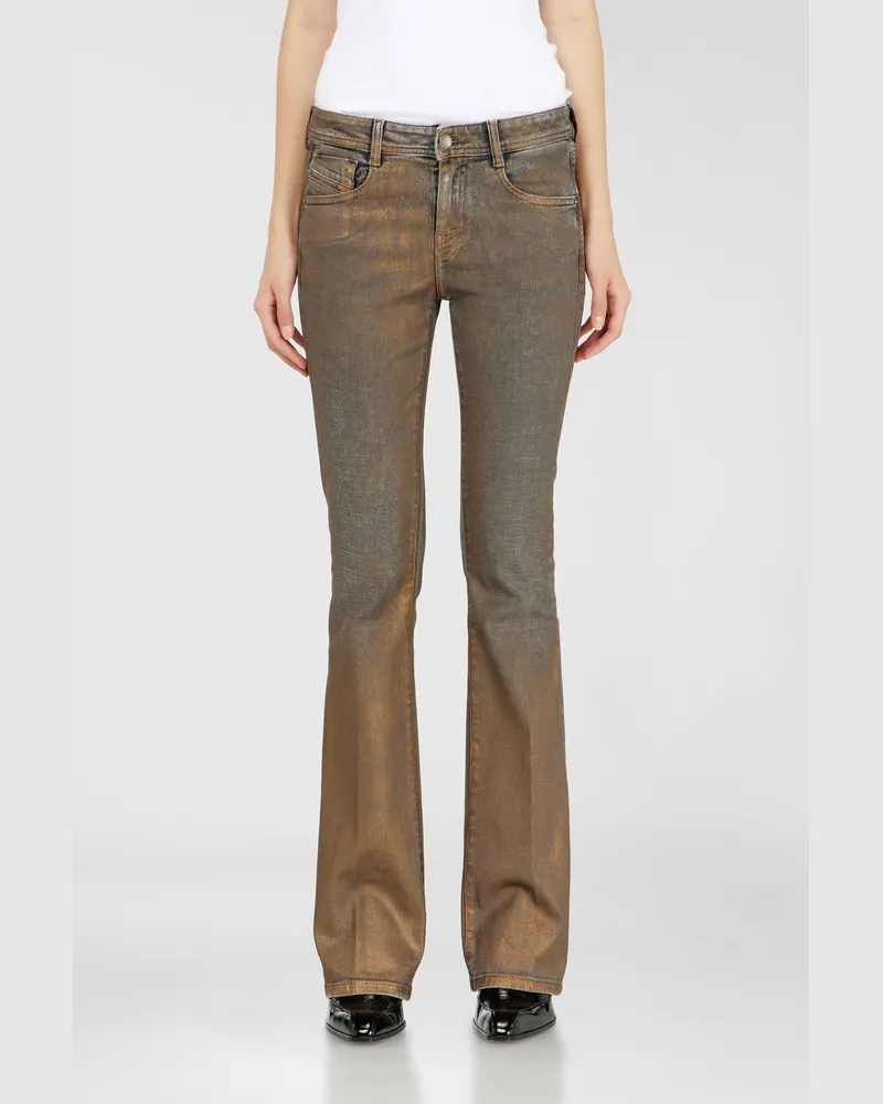 Diesel Bootcut Jeans Low Waist 1969 D-Ebbey, Farbig, Reißverschluss Braun