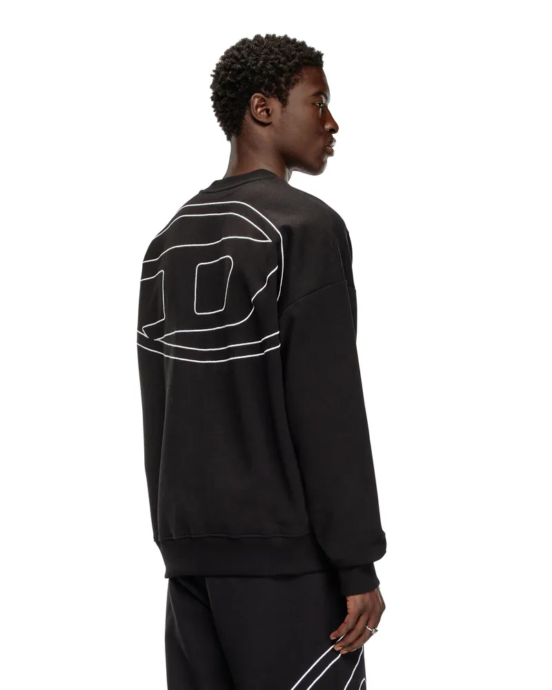 Diesel Sweatshirt mit Logo-Stickerei - Sweatshirts - Herren - Schwarz Schwarz