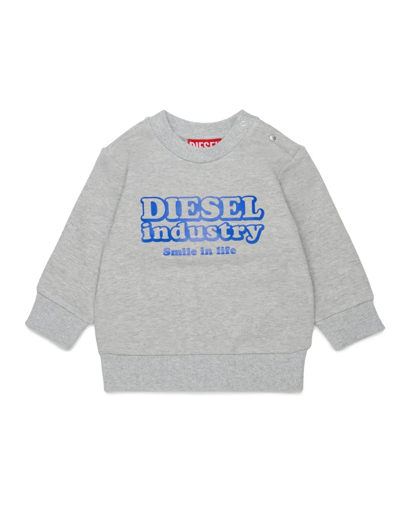 Diesel Baumwoll-Sweatshirt mit Diesel Industry Print - Sweatshirts - Herren - Grau Grau