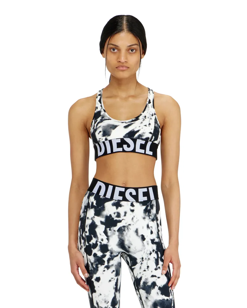 Diesel Sport-BH aus bedruckter Mikrofaser - BHs - Damen - Bunt Bunt