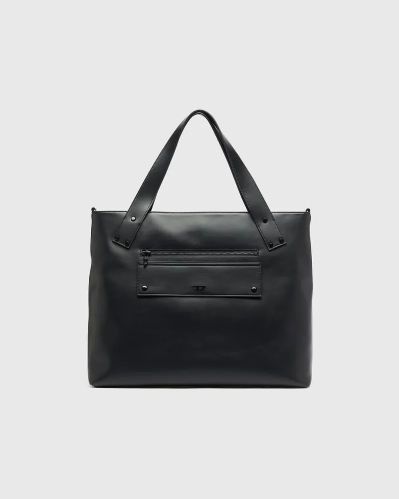 Diesel Rivet-D - Shopping Bag mit Reißverschluss und Klappentasche - Shoppers - Herren - Schwarz Schwarz