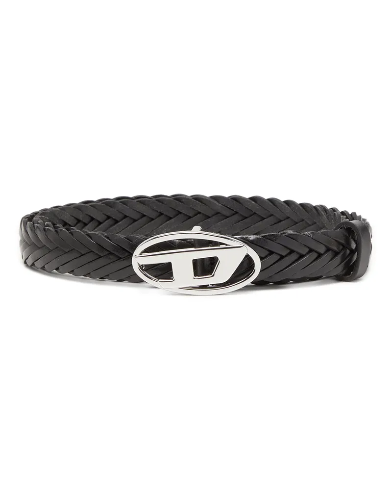 Diesel 1.9 cm geflochtener Ledergürtel - Gürtel - Damen - Schwarz Schwarz