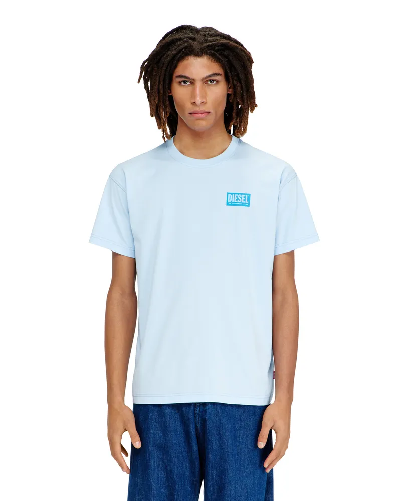Diesel T-Shirt mit Plastisol-Print - T-Shirts - Herren - Blau Blau