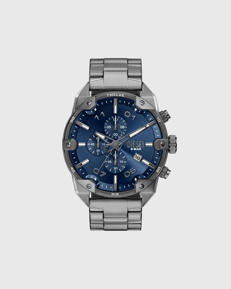 Diesel Spiked Uhr aus Edelstahl in Gunmetal-Optik - Uhren - Herren - Grau Grau