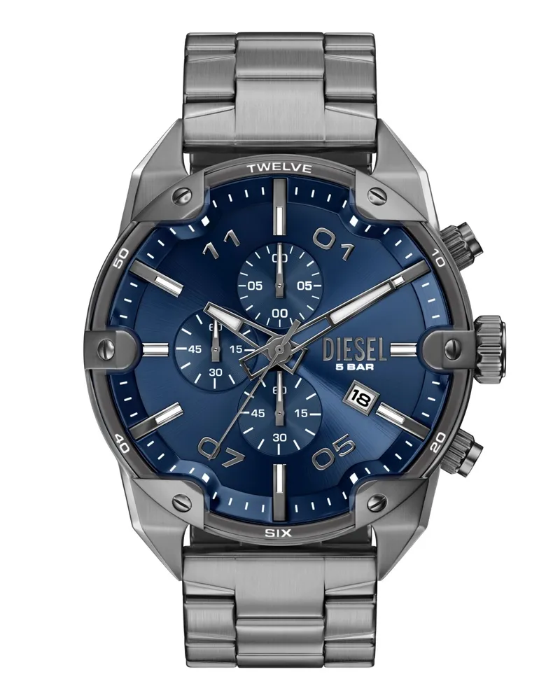 Diesel Spiked Uhr aus Edelstahl in Gunmetal-Optik - Uhren - Herren - Grau Grau