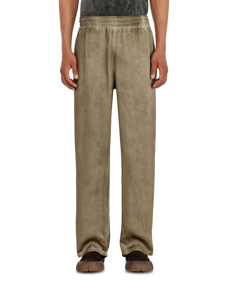 Diesel Hose aus geknittertem Satin - Hosen - Herren - Braun Braun
