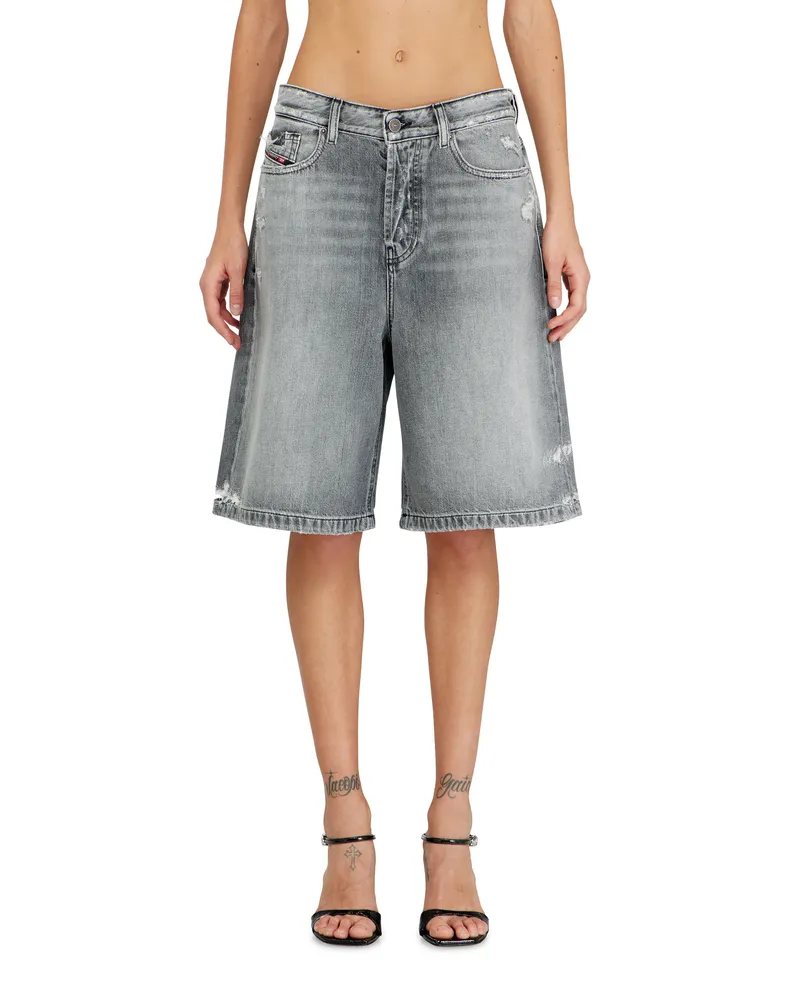 Diesel Jeansshorts mit ausgefransten Säumen - Kurze Hosen - Damen - Grau Grau