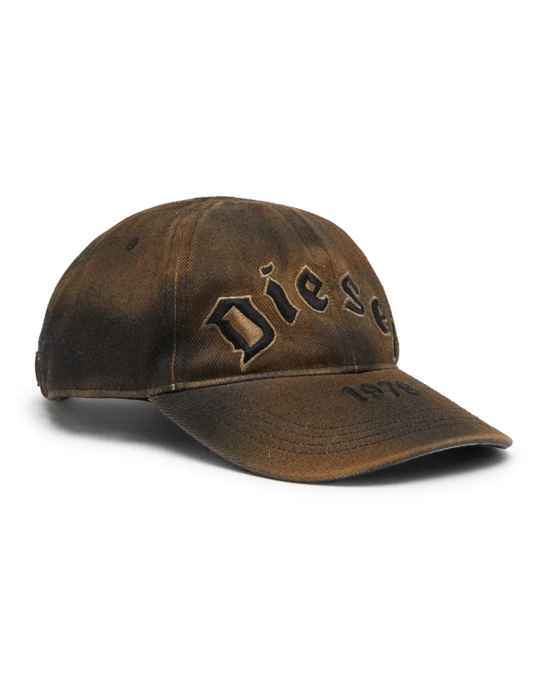 Diesel Baseballkappe aus Baumwoll-Twill mit Used-Effekt - Hüte - Herren - Braun Braun