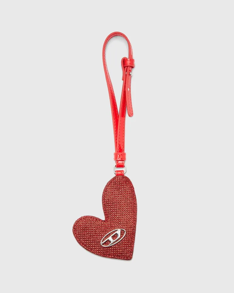 Diesel Herzanhänger mit Logo aus Metall - Charms und Schlüsselanhänger - Damen - Rot Rot