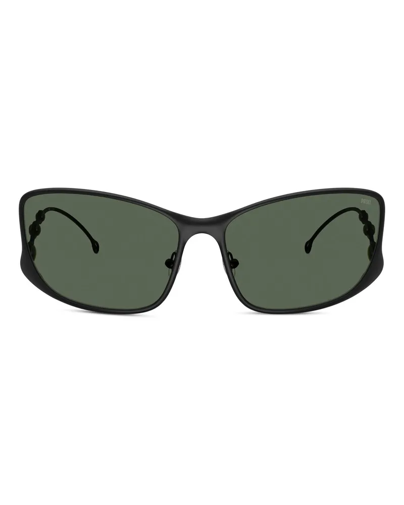 Diesel Rechteckiges Modell Brille - Sonnenbrille - Unisex - Grün Grün