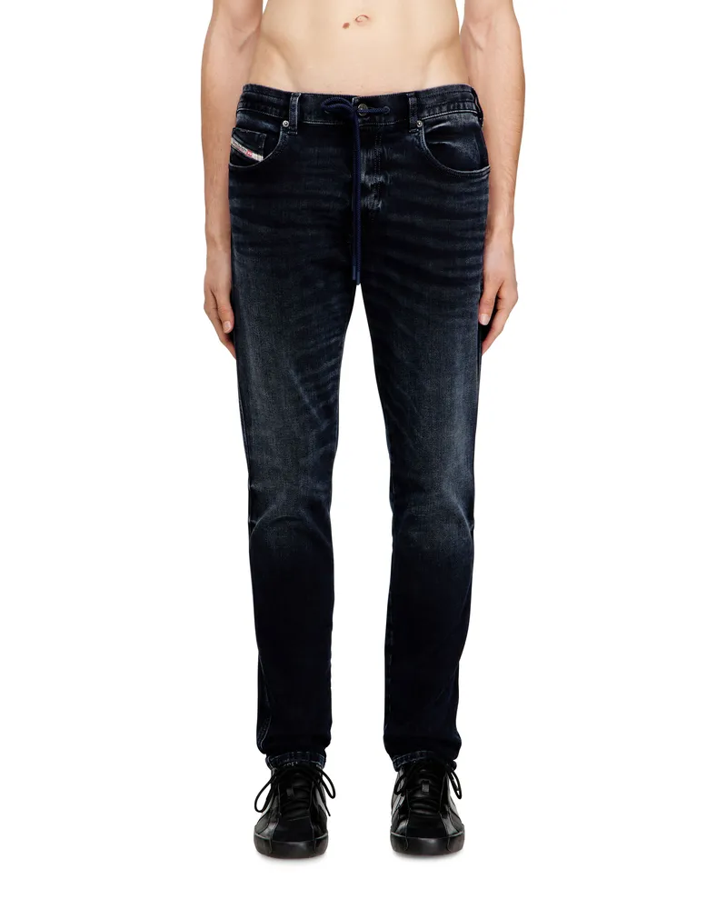 Diesel Slim Regular Waist 2062 D-Strukt Joggjeans, Dunkelblau, Reißverschluss Blau