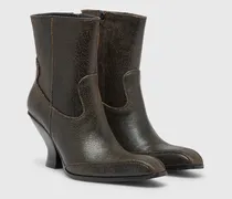 D-Luffy - Stiefeletten aus crackled Leder - Stiefel - Damen - Braun