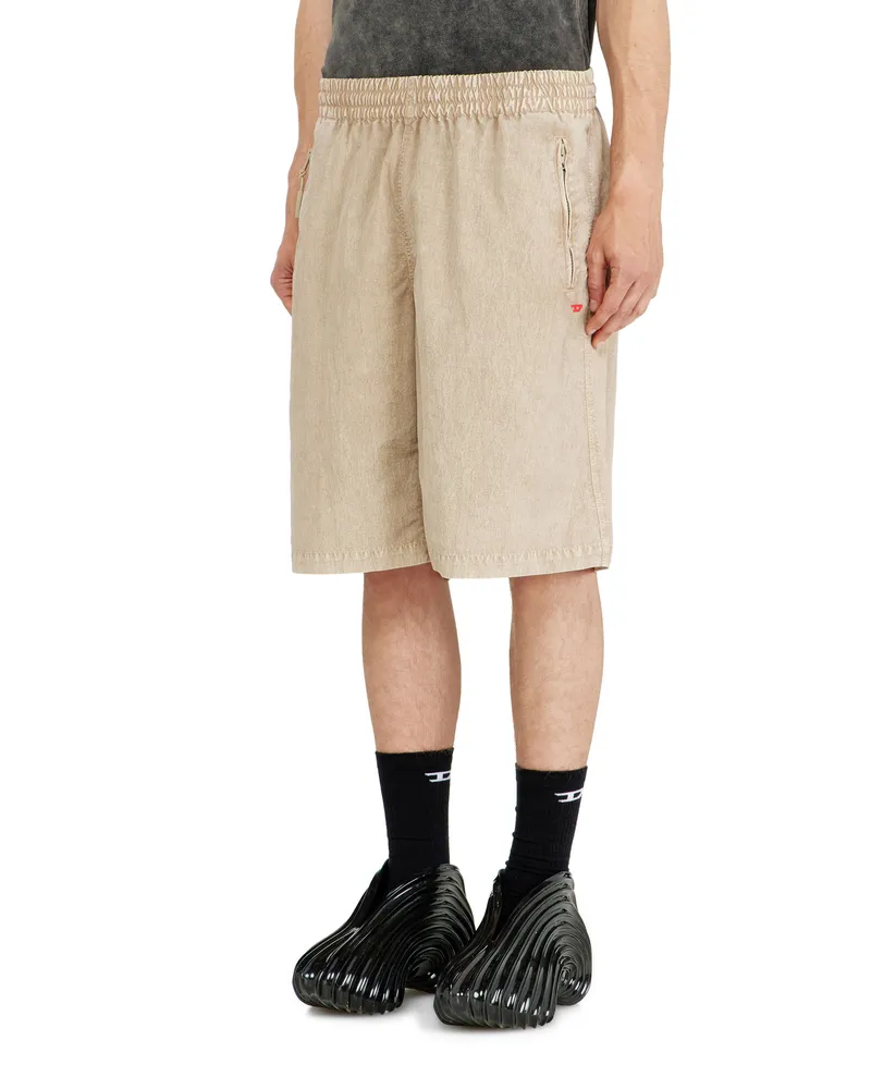 Diesel Behandelte Nylon-Shorts - Kurze Hosen - Herren - Beige Beige