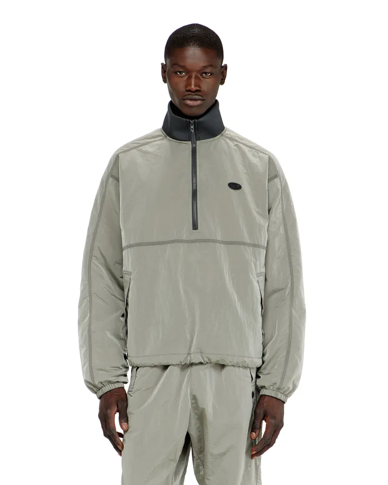 Diesel Nylonjacke mit Crinkle-Effekt - Jacken - Herren - Grau Grau