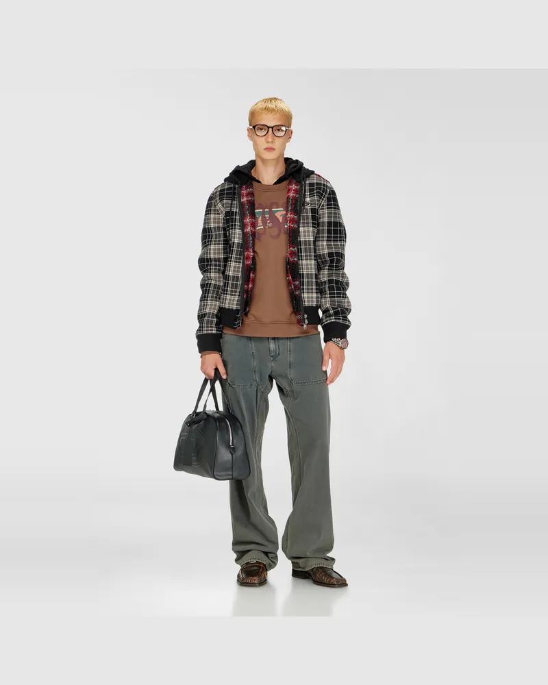 Diesel Sweatshirt mit grafischen Prints und patches - Sweatshirts - Herren - Braun Braun