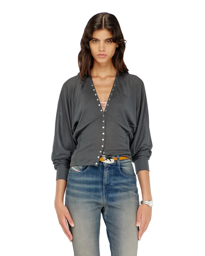 Diesel Cardigan-Top aus Tencel-Mix mit Fledermausärmeln - Oberteile - Damen 