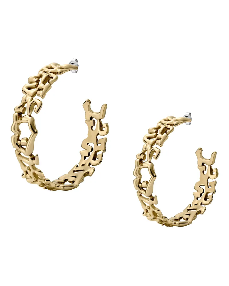 Diesel Ohrringe aus Edelstahl - Ohrringe - Unisex - Gold Gold