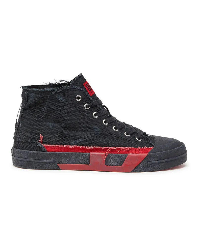 Diesel S-D-Verse-High-Top-Sneakers aus Canvas in vielgetragener Optik - Sneakers - Herren - Bunt Bunt